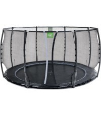 EXIT Dynamic iegremdējams zemē batuts ø427 cm ar drošības tīklu, melns