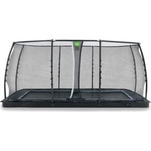 EXIT Dynamic ground level trampoline 305x519cm with safety net - black
