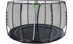 EXIT Dinamiskais batuts uz zemes ø305cm ar aizsargtīklu - melns