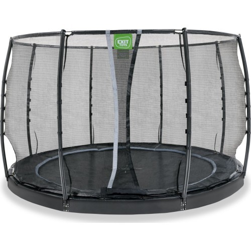 EXIT Dinamiskais batuts uz zemes ø305cm ar aizsargtīklu - melns