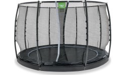 EXIT Dinamiskais batuts uz zemes ø305cm ar aizsargtīklu - melns