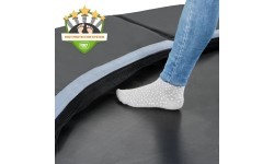 EXIT Dinamiskais batuts uz zemes ø305cm ar aizsargtīklu - melns