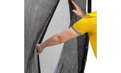 EXIT Dinamiskais batuts uz zemes ø305cm ar aizsargtīklu - melns