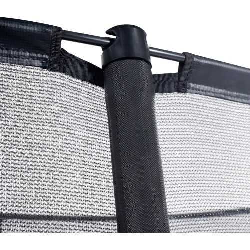 EXIT Dinamiskais batuts uz zemes ø305cm ar aizsargtīklu - melns