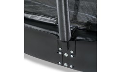 EXIT Dinamiskais batuts uz zemes ø305cm ar aizsargtīklu - melns