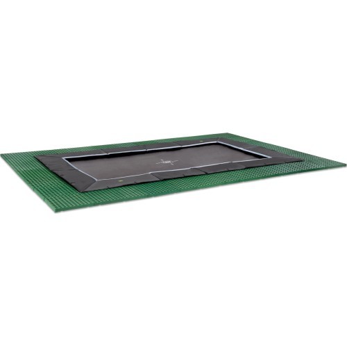 EXIT Dynamic iegremdējams batuts 275x458 cm ar Freezone drošības flīzēm – melns