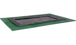 EXIT Dynamic iegremdējams batuts 275x458 cm ar Freezone drošības flīzēm – melns