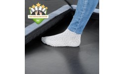 EXIT Dynamic ground level trampoline 275x458cm with Freezone safety tiles - black