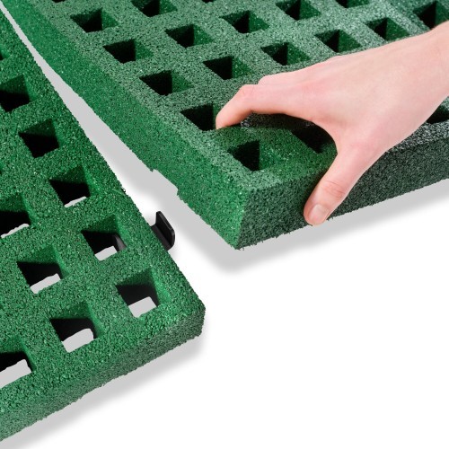EXIT Dynamic iegremdējams batuts 275x458 cm ar Freezone drošības flīzēm – melns
