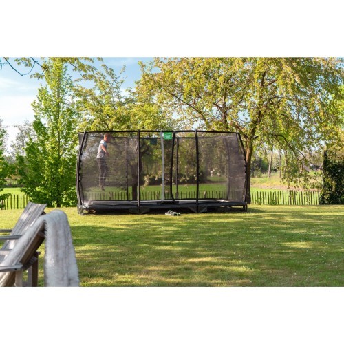 Встраиваемый в землю батут EXIT Allure Premium 214x366 см, зелёный