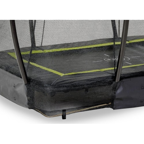 EXIT Silhouette zemes batuts 153x214cm ar drošības tīklu - melns
