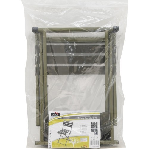 Foldable Camping Chair with Backrest Cattara Nature