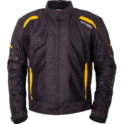 Мужская летняя мотоциклетная куртка W-TEC Tosheck - Black-Yellow