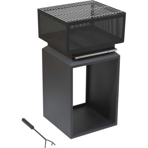 Ugunskura vieta CUBE ar restēm, 74 cm