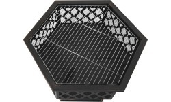 HEXAGON vara patinas ugunskura vieta ar vāku