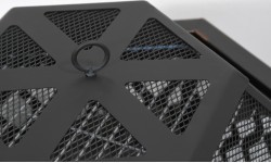 HEXAGON vara patinas ugunskura vieta ar vāku