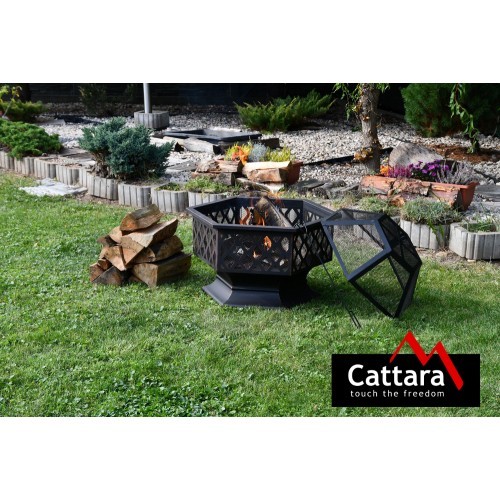 HEXAGON copper patina fireplace with lid