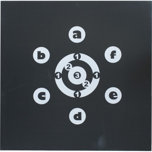 Šaušanas mērķis Yate Set Start 03, 90x90x7 cm, ar PP HD statīvu