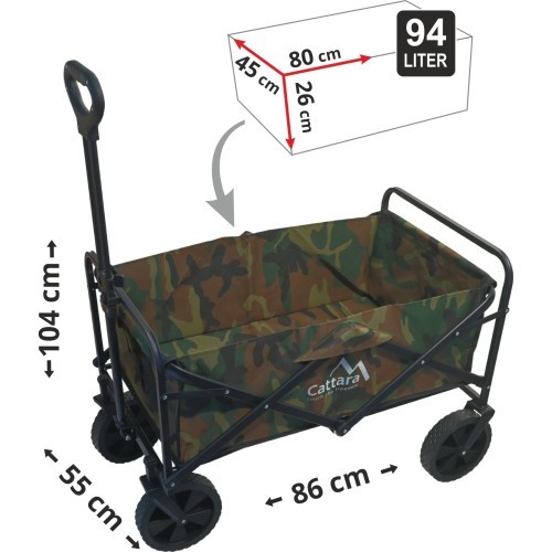 Salokāms tūristu ratiņi TROGIR ARMY