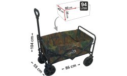 Salokāms tūristu ratiņi TROGIR ARMY