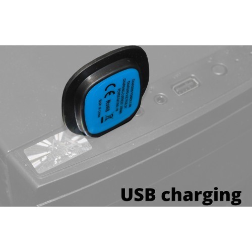 Melna cepure ar LED lukturīti un USB uzlādi