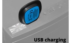 Melna cepure ar LED lukturīti un USB uzlādi