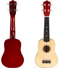 Koka ukulele ģitāra bērniem 4 stīgas neilona ECOTOYS
