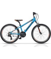 Velosipēds Cross Speedster Boy 24", izmērs 12" (30cm), zils/oranžs