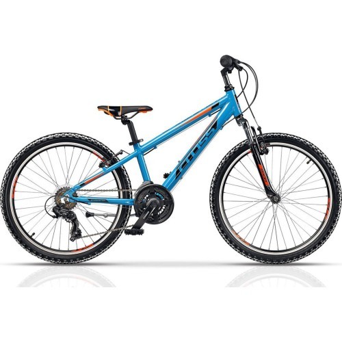 Велосипед Cross Speedster Boy 24", размер 12" (30 см), синий/оранжевый