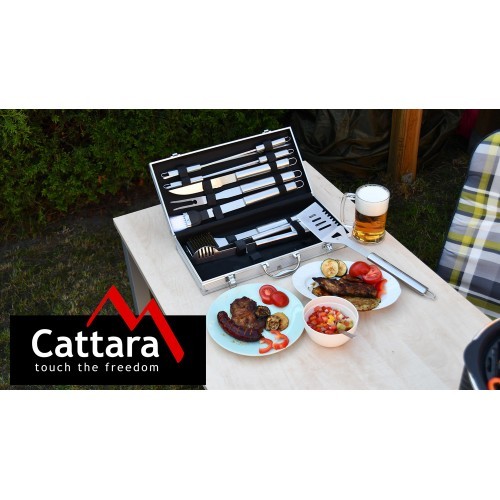 Набор принадлежностей для гриля Cattara – 18 шт., алюминиевый кейс