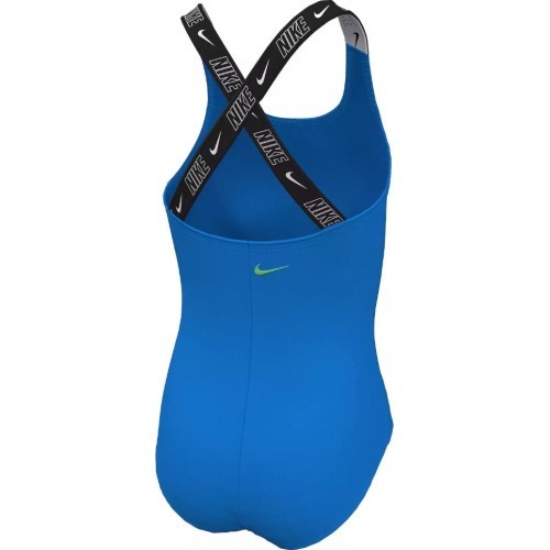 Nike G Lgo Tape Crossback Girls' Swimsuit Blue NESSE726 458
