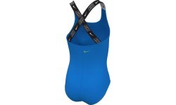 Купальник для девочек Nike G Lgo Tape Crossback, синий NESSE726 458