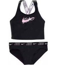 Nike peldkostīms meitenēm Nk G Logo Tape Crossback Black NESSE728 001