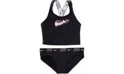 Nike Girls' Swimsuit Nk G Logo Tape Crossback Black NESSE728 001
