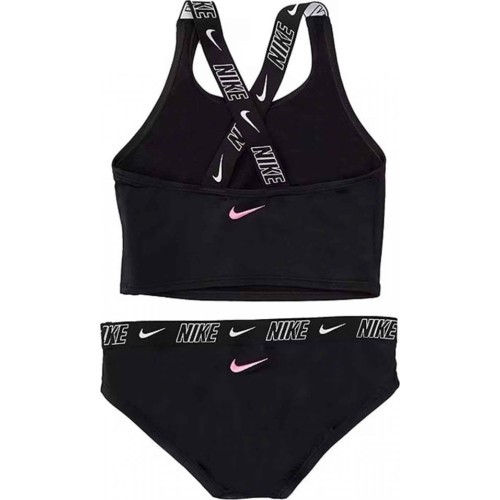 Nike Girls' Swimsuit Nk G Logo Tape Crossback Black NESSE728 001