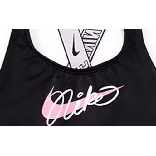 Nike Girls' Swimsuit Nk G Logo Tape Crossback Black NESSE728 001
