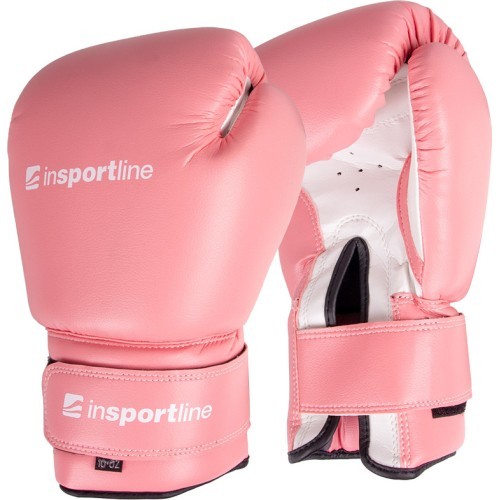 Боксерские перчатки inSPORTline Flat - Pink-white