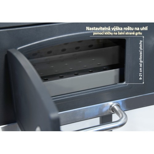 Charcoal Grill with a Cast Iron Grate Cattara Royal Classic