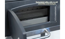 Угольный гриль с чугунной решёткой Cattara Royal Classic