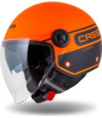 Motociklu ķivere Cassida Handy Plus Linear Pearl Matte Orange/Black