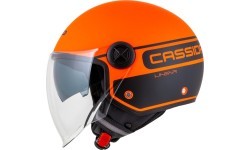 Мотошлем Cassida Handy Plus Linear Pearl матовый оранжево-черный