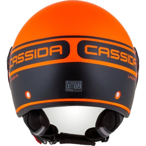 Мотошлем Cassida Handy Plus Linear Pearl матовый оранжево-черный