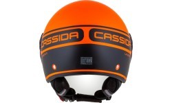 Motocikla ķivere Cassida Handy Plus Linear Pearl matēti oranža/melna