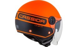Motorcycle Helmet Cassida Handy Plus Linear Pearl Matte Orange/Black