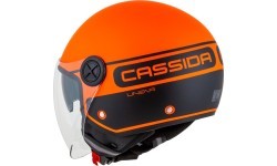 Motocikla ķivere Cassida Handy Plus Linear Pearl matēti oranža/melna