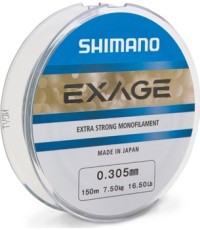 Spoles Shimano Exage, 300m, 0.225mm, 4.4kg, pelēkas krāsas