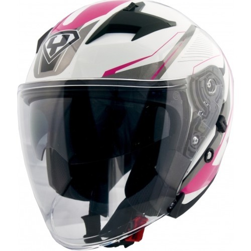 Мотоциклетный шлем Yohe 878-1M Graphic - Pink