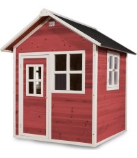 EXIT Loft 100 koka rotaļu mājiņa – sarkana