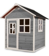 EXIT Loft 100 koka rotaļu mājiņa – pelēka