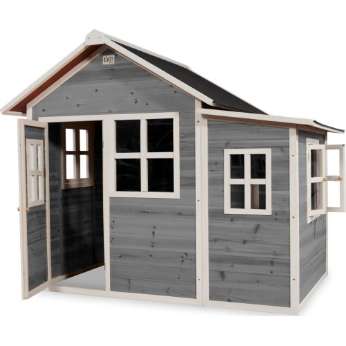 EXIT Loft 150 koka rotaļu māja - pelēka